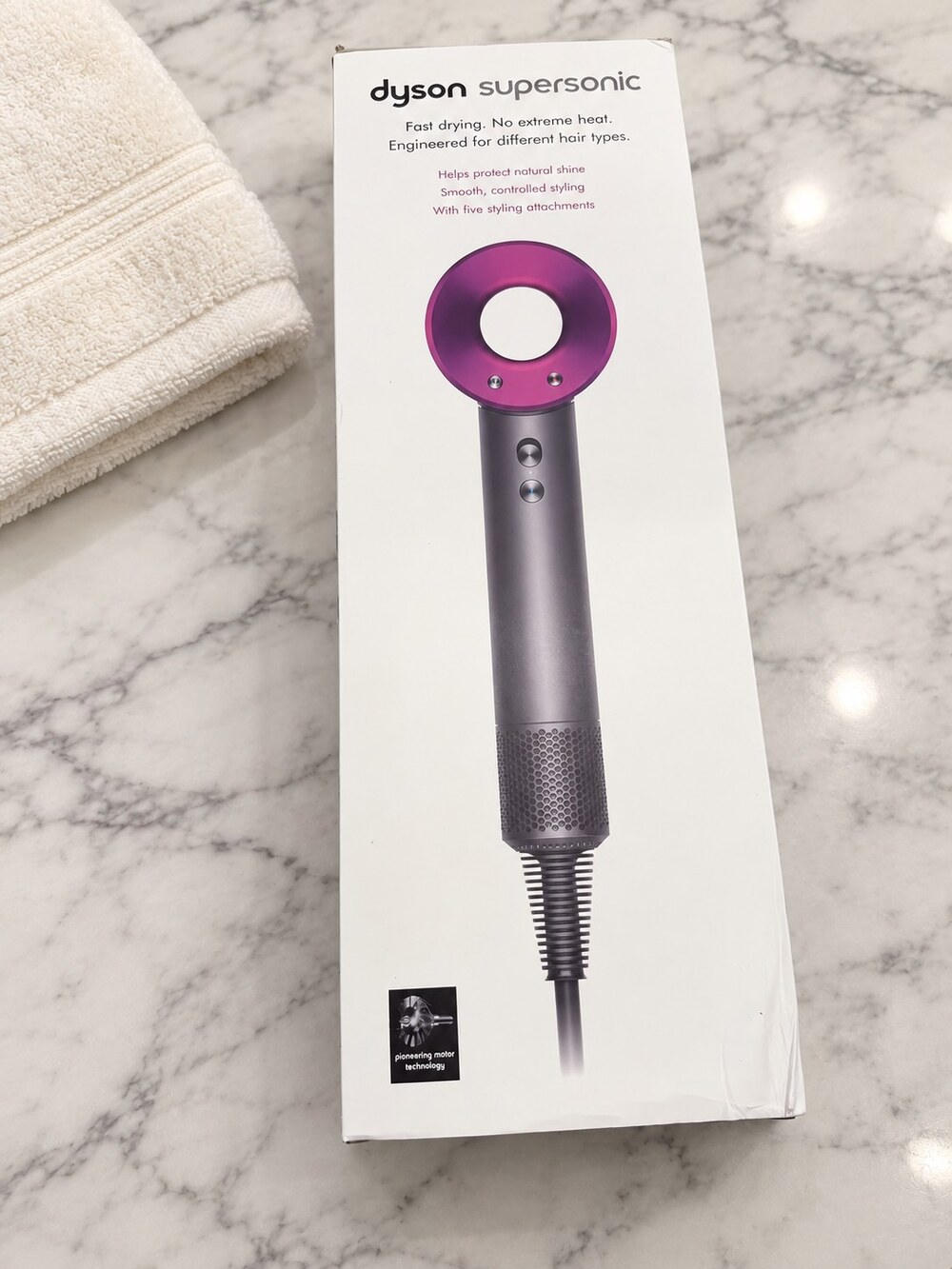 Dyson Supersonic Pink-Accent Hair Dryer with Box